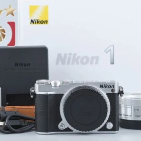 【中古】Nikon ニコン 1 J5 シルバー 標準パワーズームキット シャッター回数僅少 元箱付き