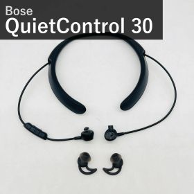 BOSE ボーズ QuietControl 30 wireless headphones QC30 ワイヤレスイヤホン ネックバンド型 ノイズキャンセリング Bluetooth NFC マイク付 最大10時間再生 ブラック StayHear+ QCチップ付属