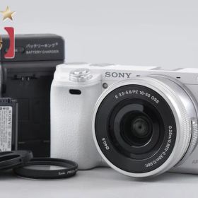 【中古】SONY ソニー α6000 ILCE-6000 ホワイト パワーズームレンズキット シャッター回数僅少 多言語対応