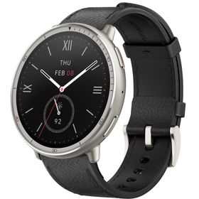 Amazfit（アマズフィット） AMAZFIT Active2 ブラックレザー プレミアムバージョン スマートウォッチ SP170073-C225返品種別A