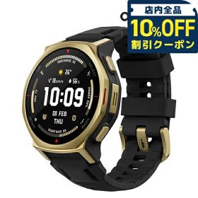 ＼10%OFFクーポン★21日10時まで／ アマズフィット T-Rex 3 Pro 44mm 充電式クォーツ スマートウォッチ ブランド メンズ レディース チタン Bluetooth Amazfit SP170079-C238 デジタル ブラックゴールド 黒