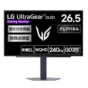 LGゲーミングモニターLGUltraGearOLED27GX704A-B26.5インチ有機EL/WQHD(2560x1440)/240Hz/0.03ms/DCI-P398.5%/DisplayHDRTrueBlack400/HDMI