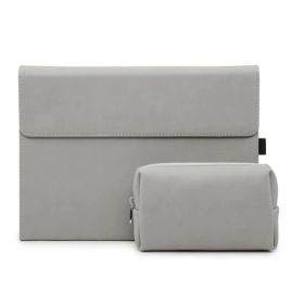 Surface Go 4/3/2/1 ケース 軽量 スリム 電源収納ポーチ付き手帳型 マイクロソフト サーフェスgo 4 3 2 1用 カバー 10.5インチ ペン収納 キーボード収納 半中空デザイン放熱 おしゃれ かわいい ビジネス 学生，ライトグレー