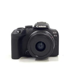 【全額返金保証】【最速発送】Canon デジタル一眼 EOS R10 RF-S18-45 IS STM レンズキット ブラック 動作確認済