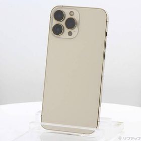 〔中古〕au iPhone13 Pro Max 512GB ゴールド MLJV3J／A SIMフリー〔276-ud〕
