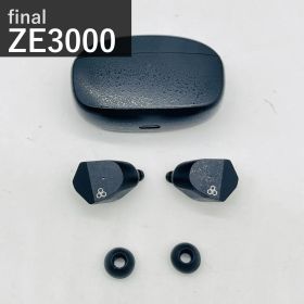 final ファイナル ZE3000 完全ワイヤレスイヤホン ブラック 黒 FI-ZE3DPLTWBL Bluetooth5.2 aptX Adaptive AAC対応 IPX4防水 タッチ操作 f-Core for Wireless 音楽 リモートワーク