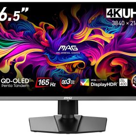 MSI｜エムエスアイ ゲーミング液晶ディスプレイ(26.5型/QD-OLED/4K UHD 3840×2160/165Hz/0.03ms)(ブラック) MAGシリーズ MAG-272UP-QD-OLEDE16
