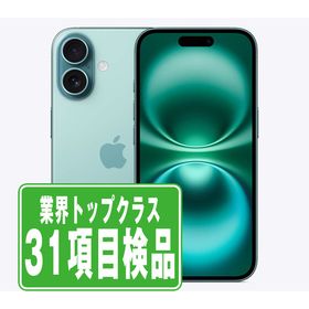 SIMフリー iPhone16 Plus 128GB ティール スマホ 本体 iPhone 中古 送料無料 保証あり ip16plmtm2800