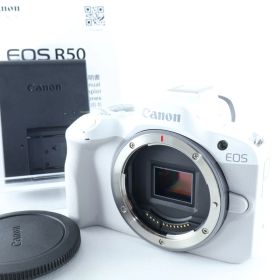 《 ショット数 608回》Canon ミラーレス一眼カメラ EOS R50 ボディ(レンズなし)ホワイト/APS-C/約376g EOS R50 WH