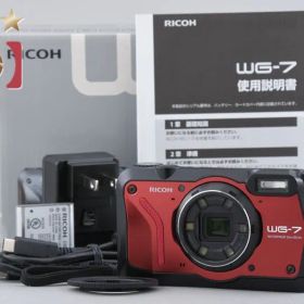 【中古】RICOH リコー PENTAX ペンタックス WG-7 レッド 防水アクションカメラ シャッター回数僅少 元箱付き