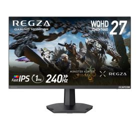 REGZA ゲーミングモニター 27インチ WQHD 240Hz モンスターハンターワイルズ推奨画質 1ms(GTG) HDR10 Fast IPSパネル Adaptive Sync HDMI対応 RM-G276N