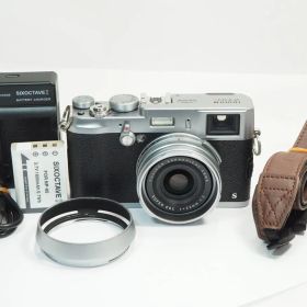 FUJIFILM X100S シルバー 純正フード付き フジフィルム 管FJ9846