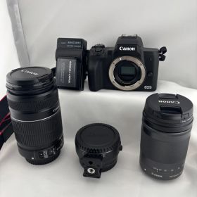 1022【美品】 Canon EOS Kiss M ボディ EF-M IS STM EF-S 55-250mm ダブルズームキット