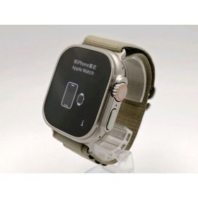 【中古】Apple Apple Watch Ultra2 49mm Cellular チタニウムケース/オリーブアルパインループ(S) MREX3J/A【ECセンター】保証期間１ヶ月【ランクB】