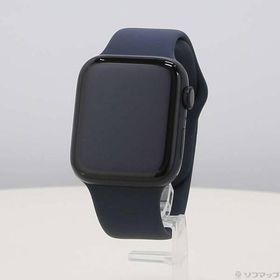 〔中古〕Apple(アップル) Apple Watch SE 第2世代 GPS 44mm ミッドナイトアルミニウムケース ミッドナイトスポーツバンド〔198-ud〕