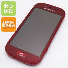 良品中古 F-06F らくらくスマートフォン3 レッド 即日発送 スマホ FUJITSU DoCoMo 本体 白ロム 土日祝発送OK