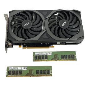 グラフィックボード msi GEFORCE RTX 3050 メモリ SAMSUNG 8GB ×2枚 セット PC パーツ 周辺 機器 ジャンク T11573134