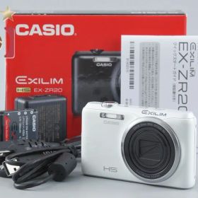【中古】Casio カシオ HIGH SPEED EXILIM EX-ZR20 ホワイト コンパクトデジタルカメラ 元箱付き