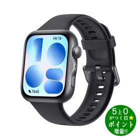 ファーウェイ スマートウォッチ 睡眠モニタリング 超薄型 軽量設計 HUAWEI WATCH FIT 5 ブラック HUAWEI【転送不可】