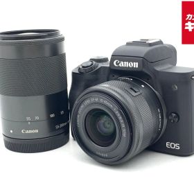【中古】 【並品】 キヤノン EOS Kiss M ダブルズームキット ブラック