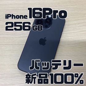 【美品】iPhone16Pro 256GB ブラックチタニウムNo.124