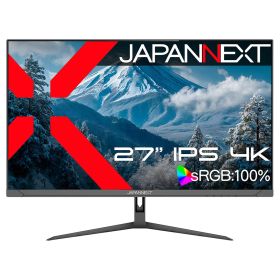 JAPANNEXT 27型/3840×2160/HDMI×2 DP×1/ブラック/スピーカー有/2年保証 JN-IPS27U