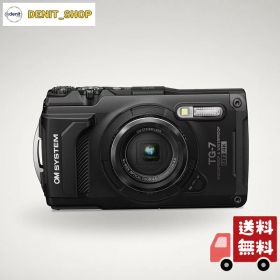 OM SYSYTEM コンパクトデジタルカメラ Tough TG-7 ブラック 防水15m/防塵/耐荷重100kg/耐低温-10°C