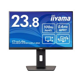 IIYAMA イイヤマ XUB2492HSU-B6 23.8型 液晶ディスプレイ IPS方式/昇降/回転 1920×1080 スピーカー搭載 DisplayPort HDMI ブラック系