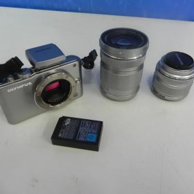 2B890★ダブルレンズ OLYMPUS ミラーレス一眼 PEN Lite E-PL3 ボディ シルバー E-PL3 BODY SLV 動作品・送料無料・保証付★2608