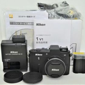 Nikon ミラーレス一眼カメラ Nikon 1 (ニコンワン) V1 (ブイワン) 薄型レンズキット ブラックN1 V1ULK BK
