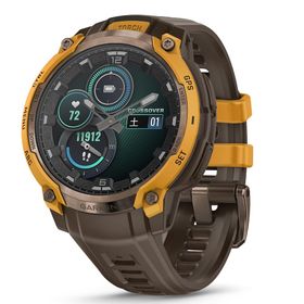 GARMIN(ガーミン)スマートウォッチInstinct Crossover AMOLED Sunburst/Cocoa AMOLED ディスプレイ ロングバッテリー 健康 フィットネス ワークアウト