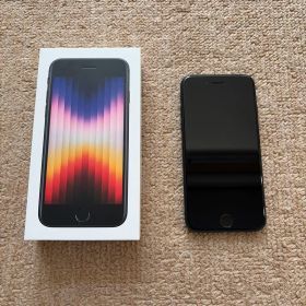 Apple iPhoneSE3 第3世代 ミッドナイト 黒 64GB 81% 箱