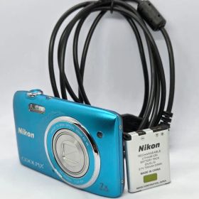 【スマホ転送OK】ニコン Nikon COOLPIX S3500 水色