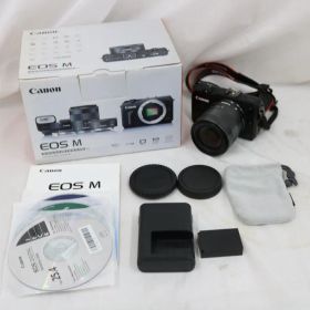 【返品保証】 【元箱付き】キャノン Canon EOS M EF-M 18-55mm F3.5-5.6 IS STM ミラーレス一眼 e17240
