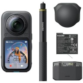 【エントリーで最大2万ポイント当たる｜9/25まで】 INSTA360｜インスタ360 360°カメラ Insta360 X6 エッセンシャルバンドル ミッドナイトブラック CINSABXA-X603 [8K対応 /防水]
