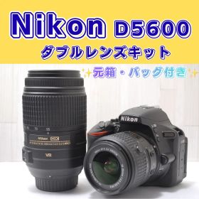 ✨元箱・バッグ付き✨Nikon D5600 ダブルレンズ Wi-Fi スマホ転送