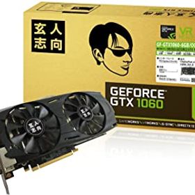 【中古】【非常に良い】玄人志向 ビデオカードGEFORCE GTX 1060搭載 GF-GTX1060-6GB/OC/DF