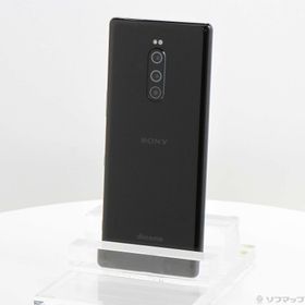 (中古)SONY Xperia 1 64GB ブラック SO-03L docomoロック解除SIMフリー(198-ud)