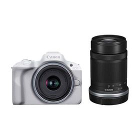 【ラッピング可】【即日発送】【新品 保証開始済み品】CANON キヤノン カメラ EOS R50 ダブルズームキット ミラーレスカメラ EOSR50WH-WZK ホワイト