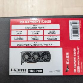 玄人志向 Radeon RX 7900 XT RD-RX7900XT-E20GB