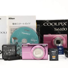 【美品】Nikon COOLPIX S6100 ピンク デジタルカメラ 元箱付き