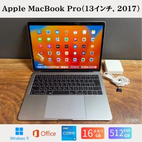 ［美品］Apple MacBook Pro（13インチ, 2017）/ Core i5 / メモリ16GB / SSD512GB / Windows11 / Office2024 / CJ907