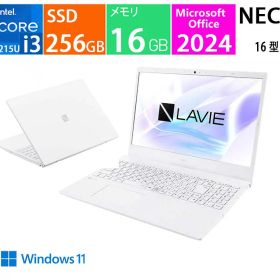 新品 LAVIE N16 N1635/JAW PC-N1635JAW [パールホワイト], CPU:第12世代 インテル Core i3 1215U, メモリ:16 GB, ストレージ容量: SSD256GB, Microsoft Office 2024, Windows 11