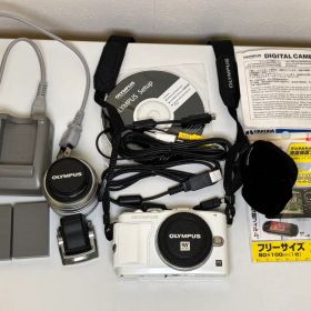 【動作確認済】OLYMPUS PEN Lite E-PL6 白 バッテリー2個