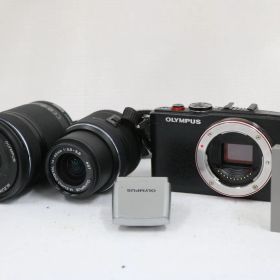【返品保証】 オリンパス PEN Lite E-PL6 ブラック M.ZUIKO DIGITAL 40-150mm 14-42mm e11536