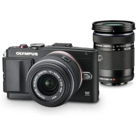 オリンパス ミラーレス OLYMPUS PEN Lite E-PL6 ダブルズームキット ブラック 中古 新品SDカード付き 届いてすぐに使える 美品 長期保証