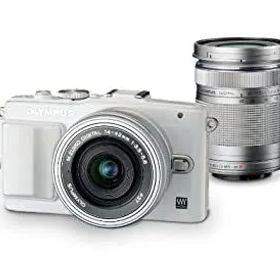 【中古】 OLYMPUS オリンパス ミラーレス一眼 PEN Lite E-PL6 EZダブルズームキット ホワイト E-PL6 EZ DZKIT WHT