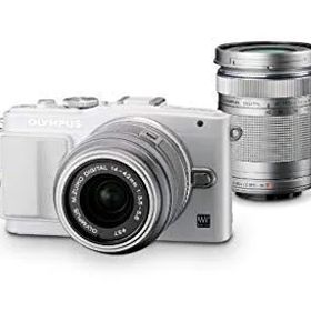 【中古】OLYMPUS ミラーレス一眼 PEN Lite E-PL6 ダブルズームキット ホワイト E-PL6 DZKIT WHT khxv5rg