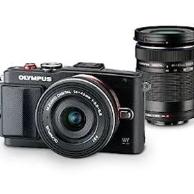 【中古】OLYMPUS ミラーレス一眼 PEN Lite E-PL6 EZダブルズームキット ブラック E-PL6 EZ DZKIT BLK