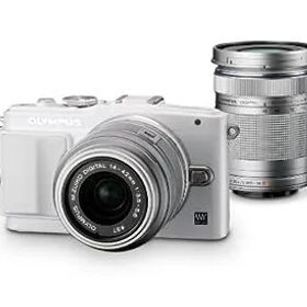 【中古】OLYMPUS ミラーレス一眼 PEN Lite E-PL6 ダブルズームキット ホワイト E-PL6 DZKIT WHT
